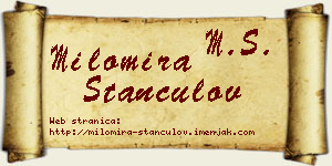 Milomira Stančulov vizit kartica